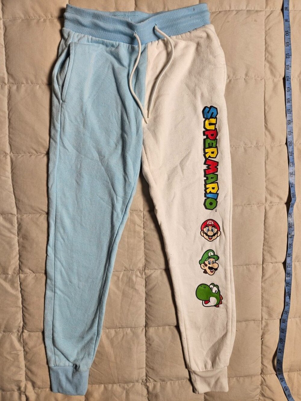 Super Mario Split Design Jogger Pants XS